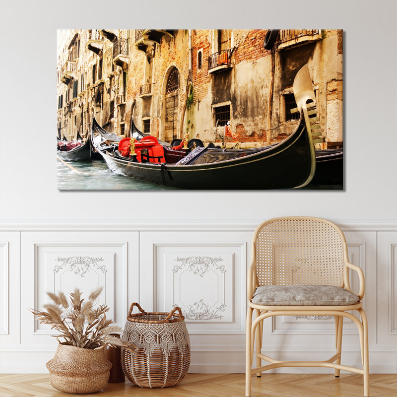 The Gondolas - Wrapped Canvas Print, 76cm H x 127cm W x 3.2cm D