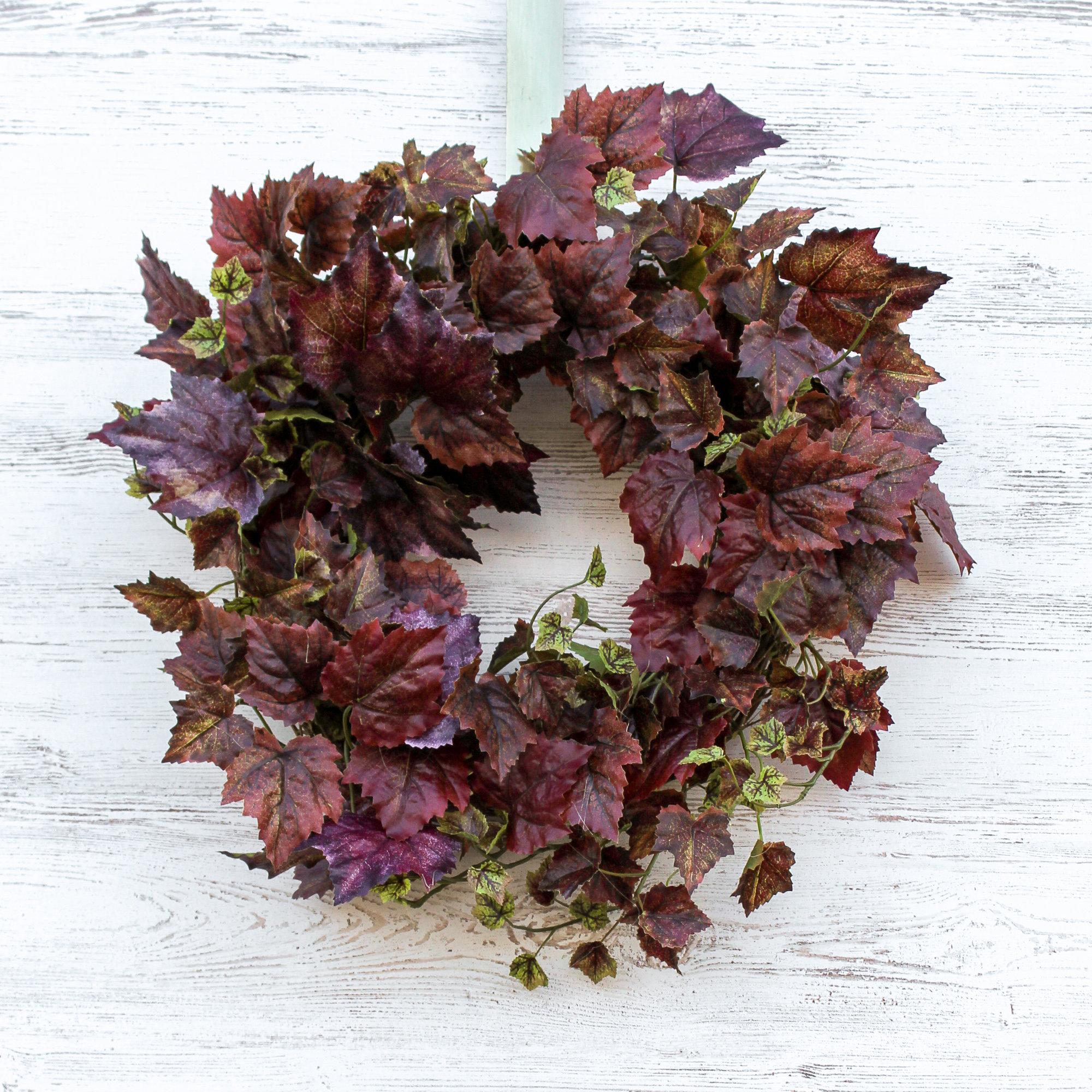 August Grove® Grapevine Leaf Foliage 24" Silk Wreath & Reviews | Wayfair
