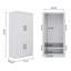 Armoire-penderie 4 portes en bois, blanc