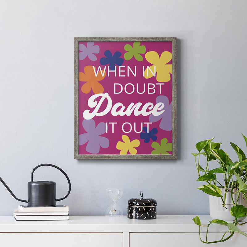 «Dance It Out», toile encadrée de qualité supérieure - prête à être accrochée, Argent patiné, H 24 po x l 20 po