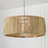 32.25" W x 14.5" H 6-Light Pendant in Matte Brass and Handcrafted Blonde Mango Wood-124328651