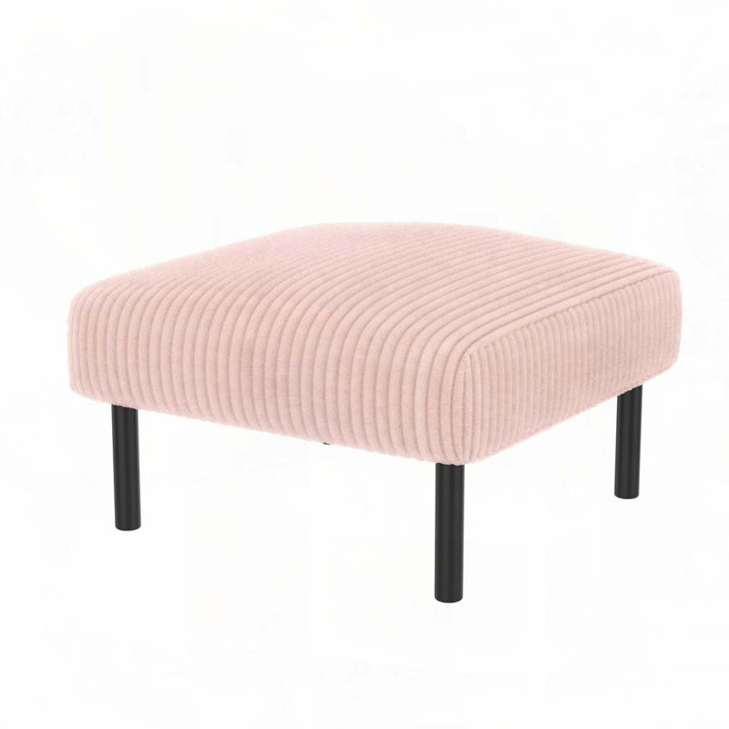 Small Ottoman Footstool With Legs, Corduroy Fabric Ottoman Foot Stool With Soft Padded Seat, Square Footstool Footstool For Living Room