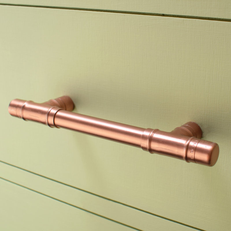 Copper Handle - Ridged T-Shaped