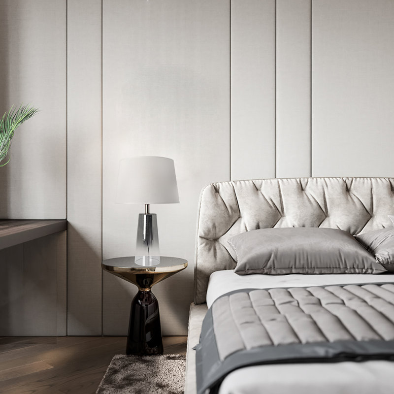 Ensemble de lampes de table 25 po Bri, Dégradé gris chrome