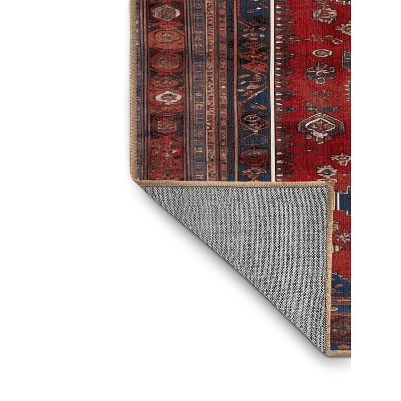 Tapis brun lavable à la machine, Rond 3 pi