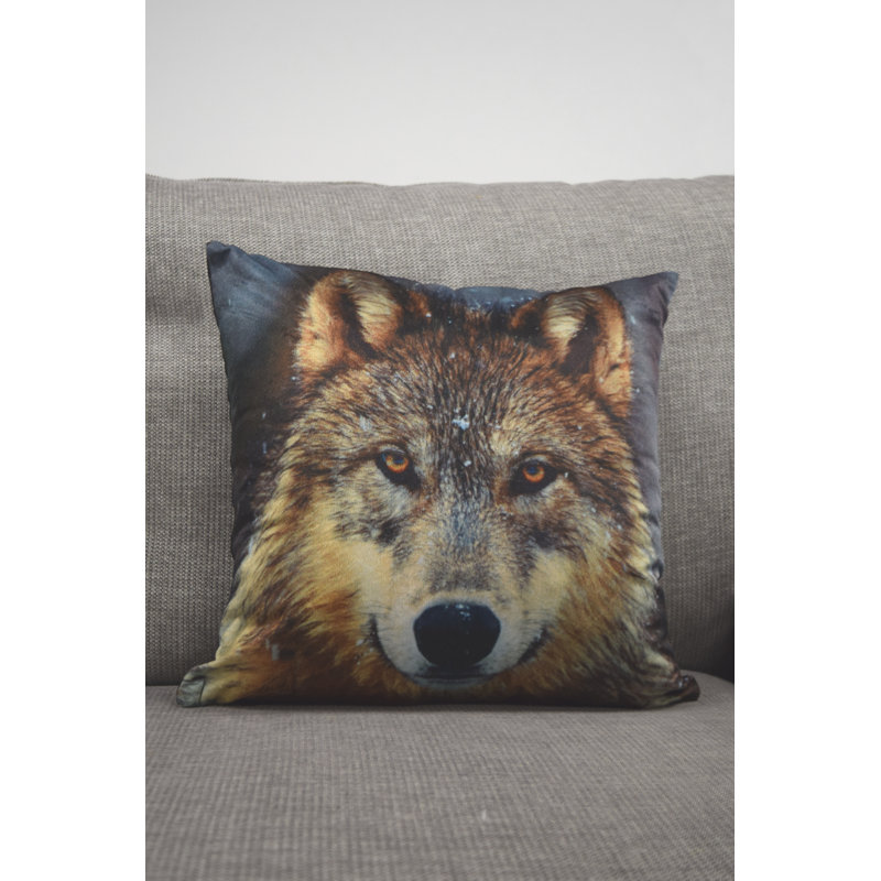 Leoncio Twilight Wolf Multicolour Square Euro Pillow Cover