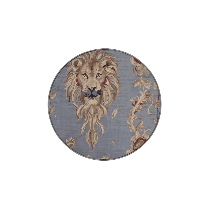 Tapis rose soyeux et moelleux, Rond 8 pi