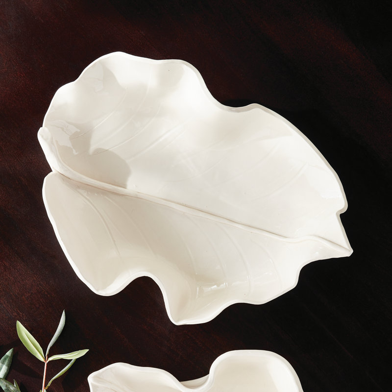 MORICENTO LEAF SCULPTURE SMALL, Small, White