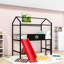 Lit mezzanine simple en métal avec glissoire et tableau d'écriture-997284284