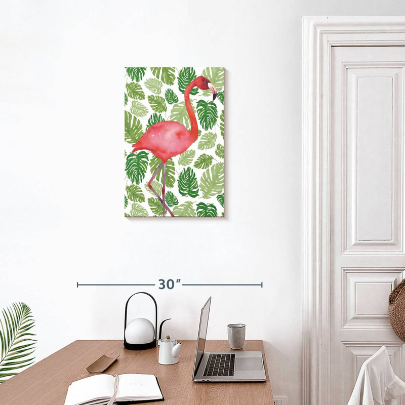 Brampt Tropical Flamingo I, 24" H x 16" W