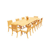 Giva Outdoor 11 - Piece Teak Dining Set
