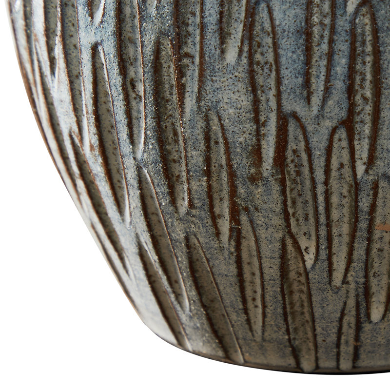 Lampe de table en céramique rustique de 24 po avec base texturée Iftikar, éclairage de style campagnard rétro avec ampoule gratuite