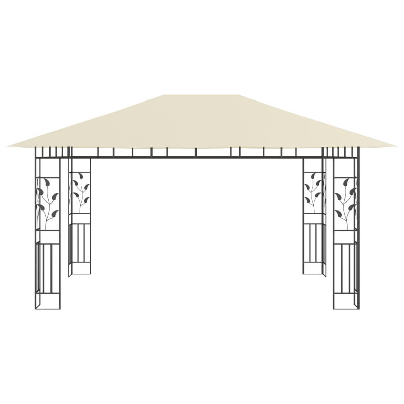 MM 118" x 157.5" Steel Patio Gazebo, Cream