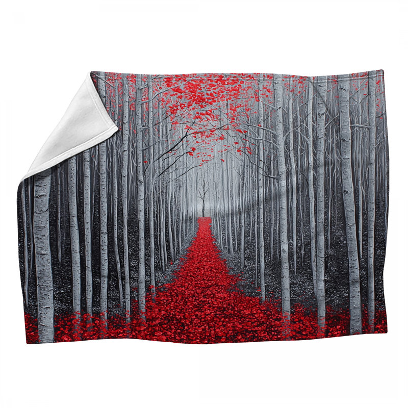 Jeté polaire Forest Path - Jetés nature pour canapés ou lits, L 80 po x l 60 po