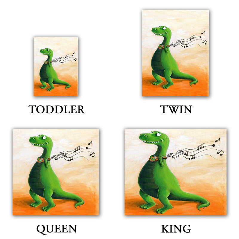 Ensemble de housse de couette strum dinosaur, 1 housse + 2 taies très grand lit