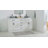 Thornaby 66'' Solid Wood Double Bathroom Vanity with 1.5'' Carrara Marble Top-119156829-91527769