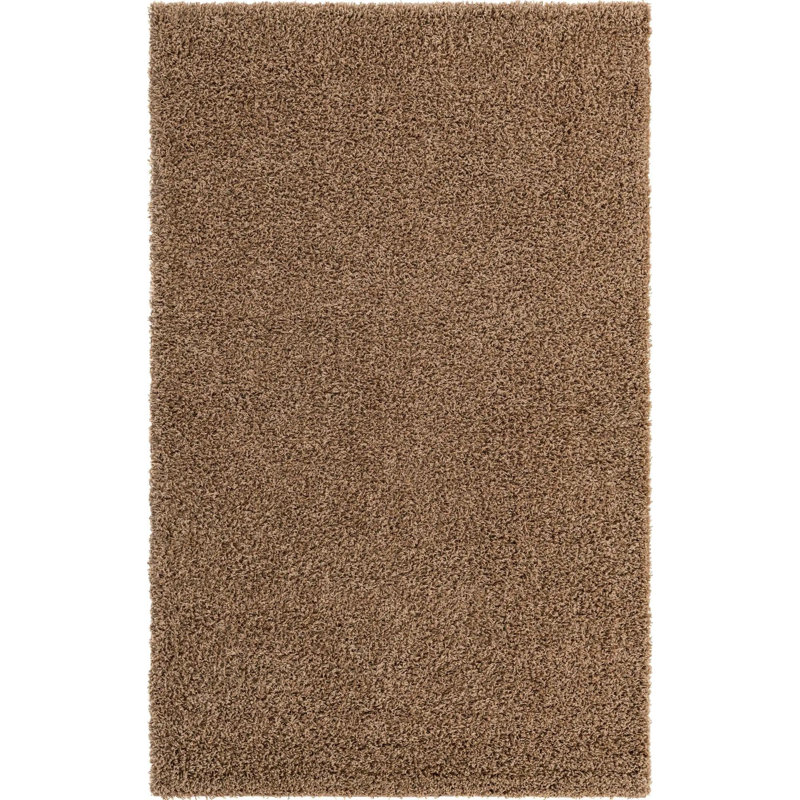 Tapis Santosha à poils longs, Rectangle 2 pi x 3 pi 1 po, Terracotta