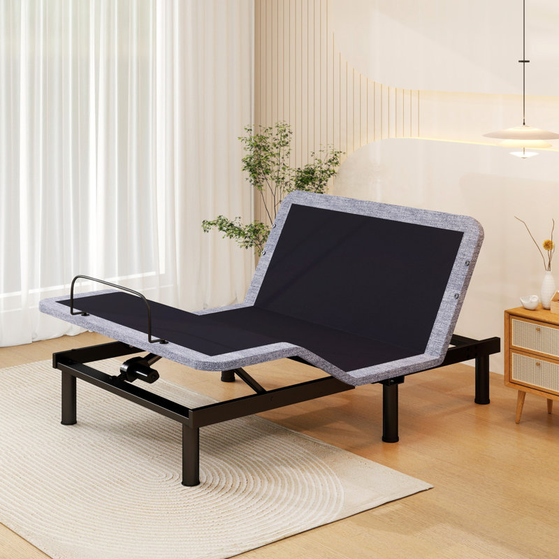 Base de lit réglable avec base de lit réglable et tête de lit électrique avec télécommande sans fil | 0 Gravité | Anti-ronflement | DEL sous le lit | Ports USB