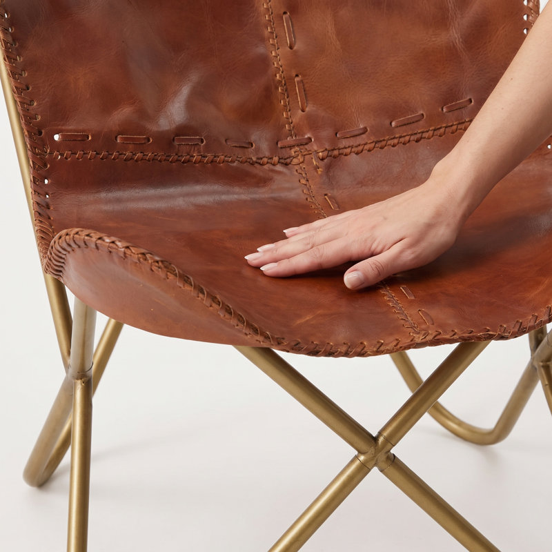 Méridienne 31,5 po Modern Brown, Brun, Doré