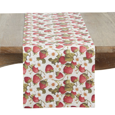 Breezy Juicy Strawberry Table Runner