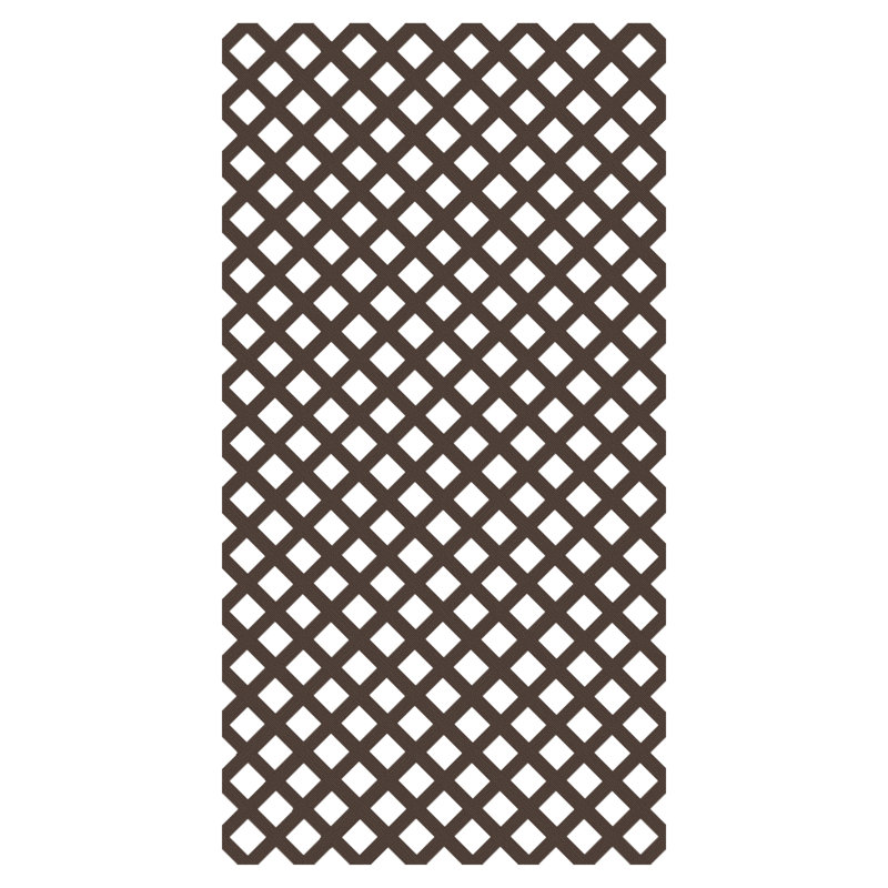 4 ft. x 8 ft. Brazilian Walnut Diamond Garden Vinyl Lattice