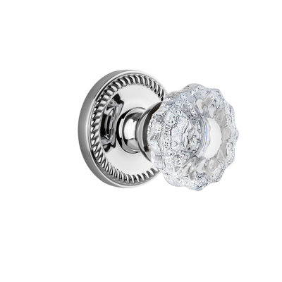 Bouton de porte en cristal Grandeur Newport Rosette