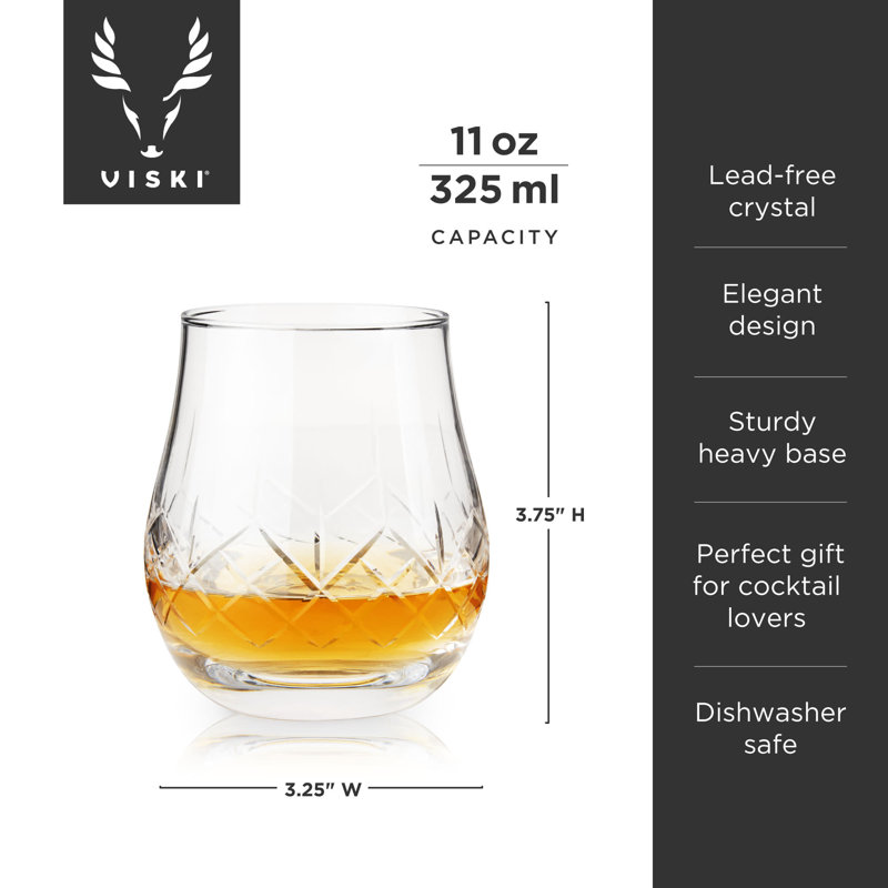Admiral Crystal Whiskey Heavyweight Glasses