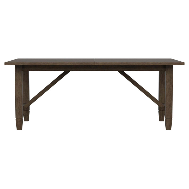 Light Brown Rectangular Wood Dining Table