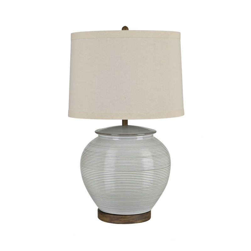 Ceramic Table Lamp With Linen Shade