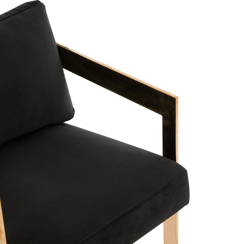 Upholstered Stool, Black