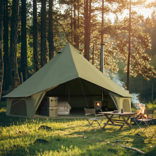 Yurt Tent,  Waterproof Bell Tent, Glamping Tents With Stove Jack