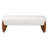 Vanderford Baxton Studio Vinicio Mid-Century Modern Cream Boucle Accent Bench