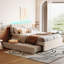 Lit plateforme tapissier Teddy