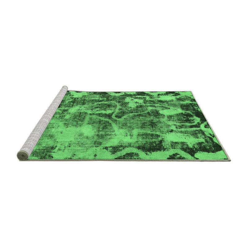 Washable Abstract Indoor Rug, Round 8'