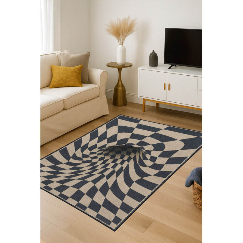 Tapis gris tissé Mosso, 4'7" x 6'7"