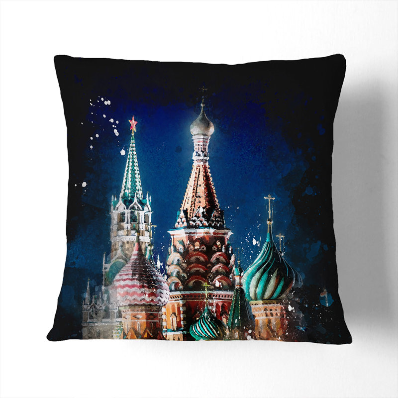 Square Throw Cushion, 40cm H x 40cm W x 15cm D