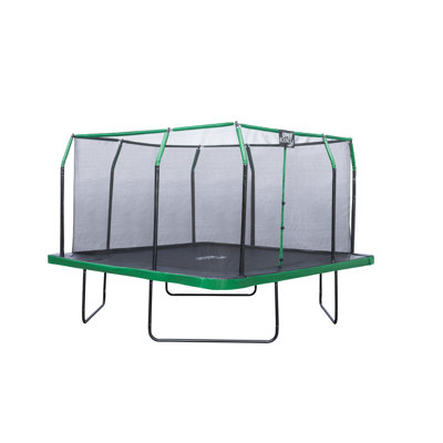 Ensemble de trampoline carré 12 x 12 pi Machred Upper Bounce avec enceinte de qualité supérieure et coussin de sécurité