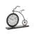 Roman Numeral Mechanical Tabletop Clock with Alarm in Brown/White