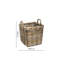 Wicker Log basket square S/2 50x45, 35x40cm
