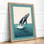 Breaching Whale Coastal - Framed Print-871829941-871829897