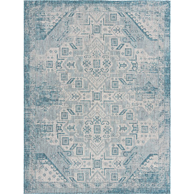 Tapis d'extérieur couleur bleu