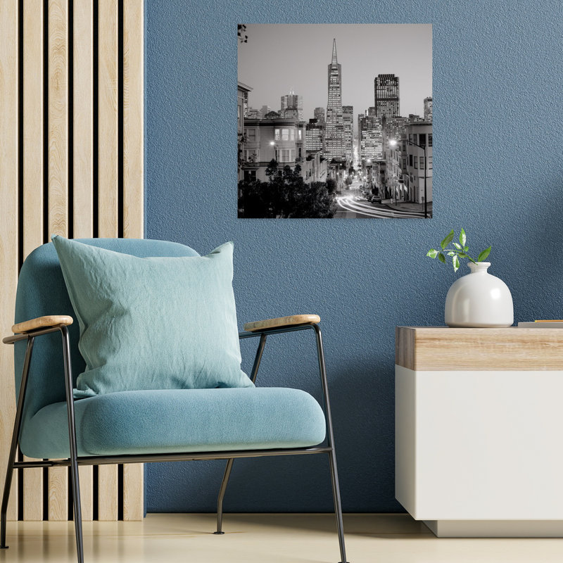 San Francisco Skyline 1, art contemporain, H 18 po x l 18 po