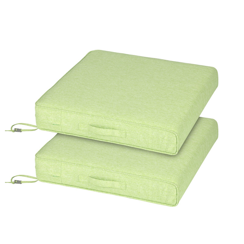 Ensemble de 2 coussins de siège profond, 26"W x 23"D, Vert