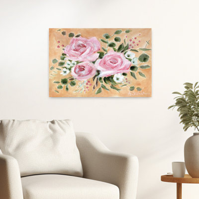 Soleil et roses, art floral contemporain d'été