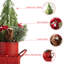 21"L Christmas Potted Triple Trees Centerpiece Or Table Tree