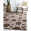 Tapis à motif géométrique brun Theodora-40285070