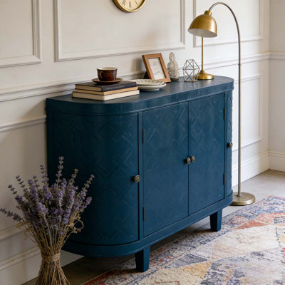 47''Oval Storage Cabinet with 4 Doors