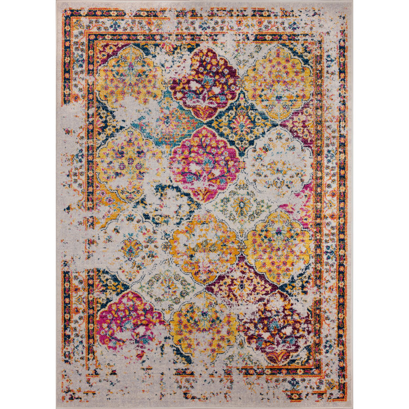 Tapis oriental lilas / orange, Rectangle de 2 pi x 3 pi