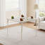 Table pliante 34 po pour 4 personnes, bureau carré pliable portable, sans assemblage, beige-130173170