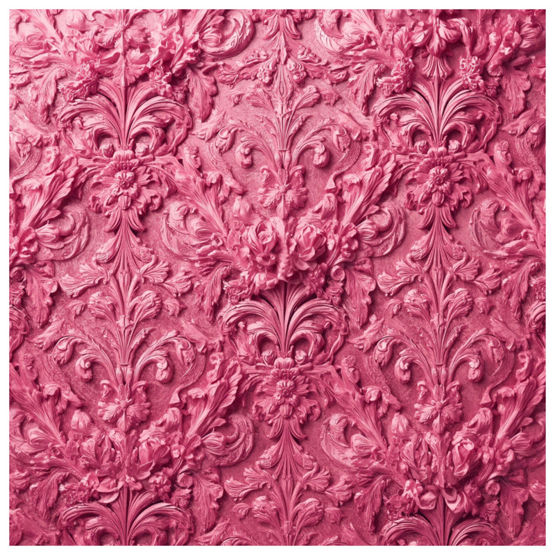 Rideaux de douche roses en damas très longs, L 70 po x H 93 po
